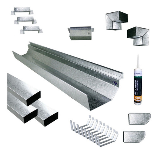 Combo Kit Canaleta Estilo Campo Hogar Jardin 09 Mts 1 Bajada 0 Combo Kit Canaleta Estilo Campo Hogar Jardin 09 Mts 1 Bajada 0