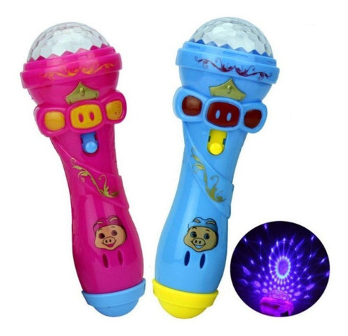 Brinquedo Infantil Microfone Luzes Leds Piscando Mini Globo 0