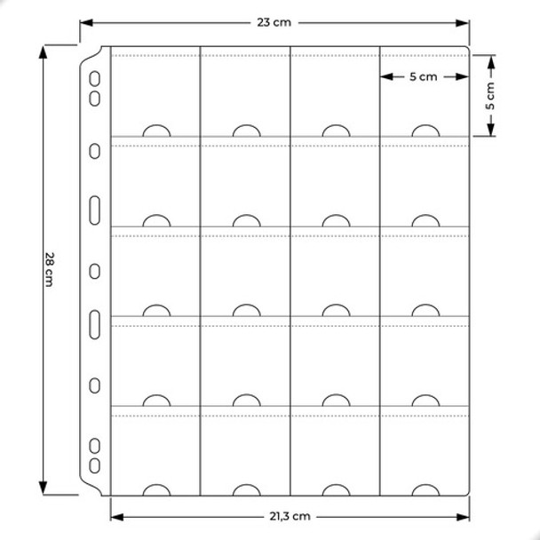 Porta Moedas 28x24 10 Folhas P/ Coin Holder S/ Aba 0