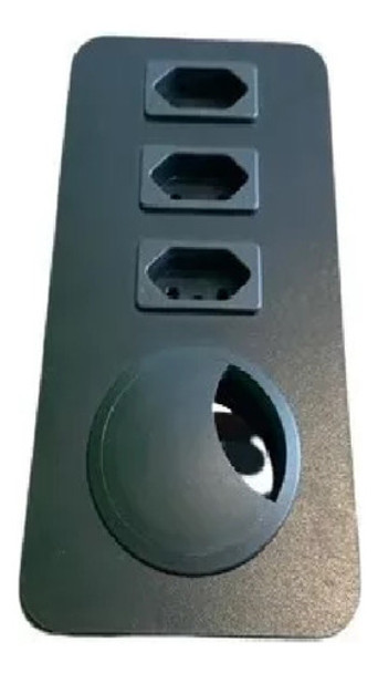 Tomadas Embutir Mesa 3 Tomadas Eletrificadas 1 Passa Cabo 0