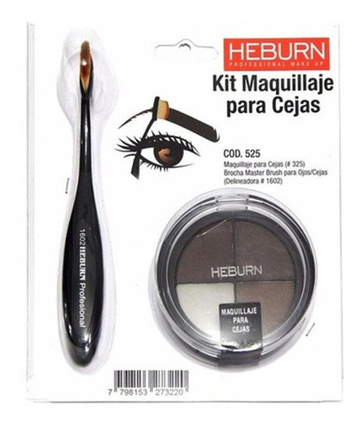 Maquillaje De Cejas Heburn + Brocha Profesional Cod. 525 0