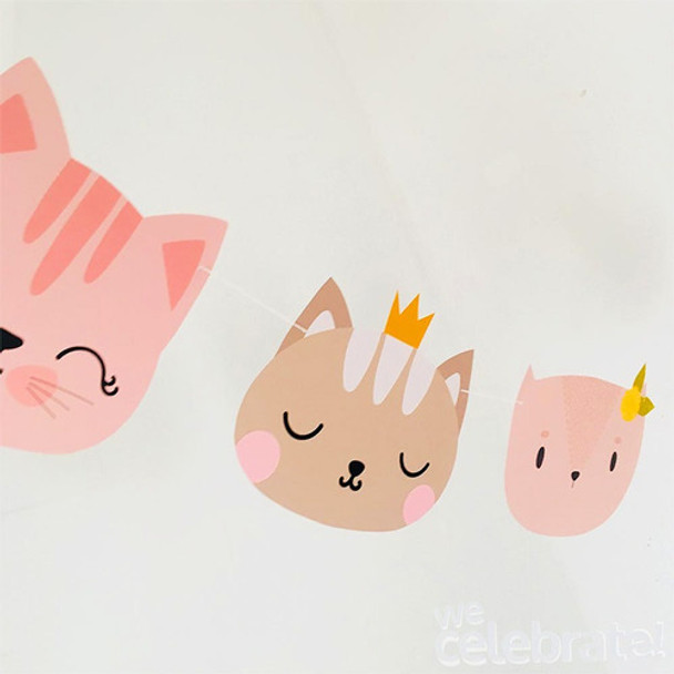 Guirnalda Banderin Gatitos Pastel Cotillón Cumpleaños 0