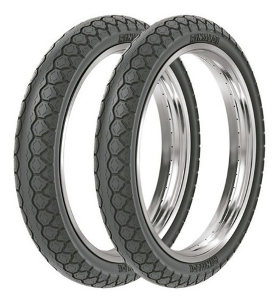 Cubierta Baccio P110 Kit 80/100-14 Y 250-17 Rinaldi Pd29 0