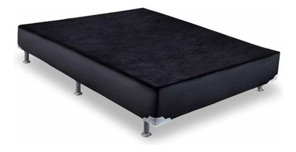 Cama Box Base Casal Americana Courino Preto (128x23)ortobom 0