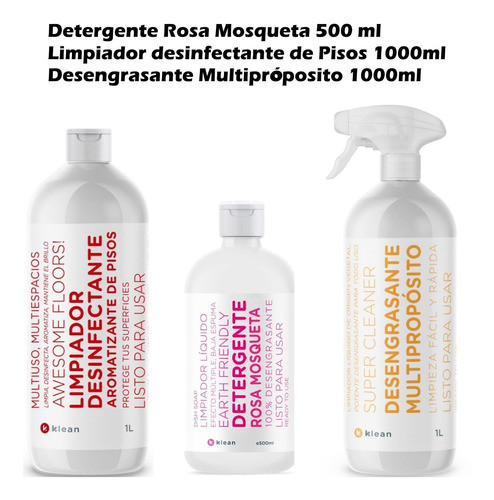 Detergente 500ml + Mutiproposito 1l + Limpiador De Pisos 1l 0