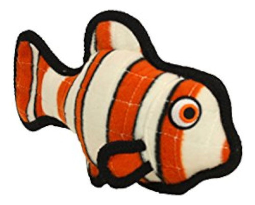 Tuffy Ocean Creature Fish, Durable Dog Toy, Orange 0