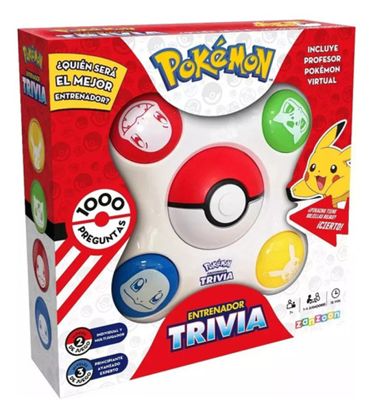 Juego De Mesa Pokémon Entrenador Trivia + 1000 Preguntas 0