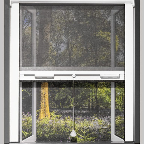 Kit Mosquitero Enrollable Vertical Plata 1.25m X 1.50m Alto 0