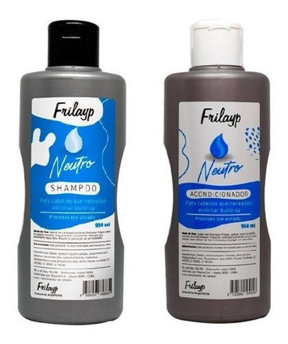 Shampoo + Acondicionador Neutro Frilayp Peluqueria X 1lt 0