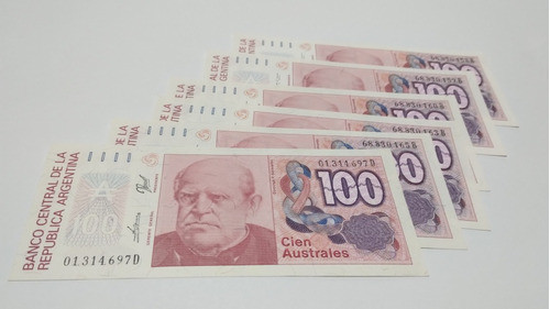 Billetes 100 Australes Algunos Correlativos 0