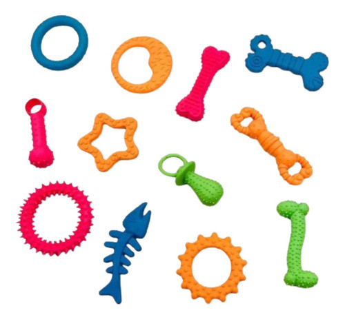 36 Brinquedos Pet De Borracha Mordedor Filhotes - Atacado 0