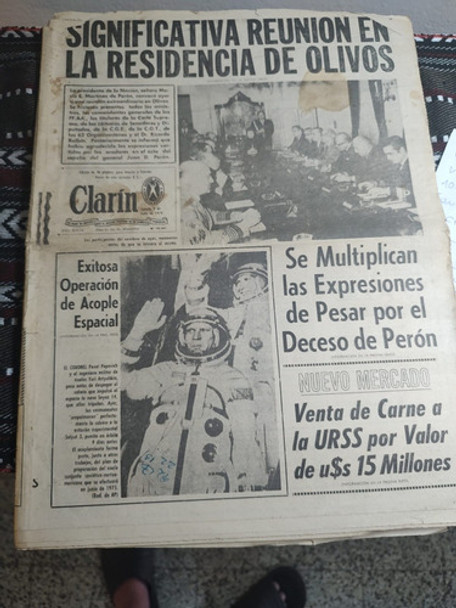 Diario Clarín Fallecimiento Del General Perón 0