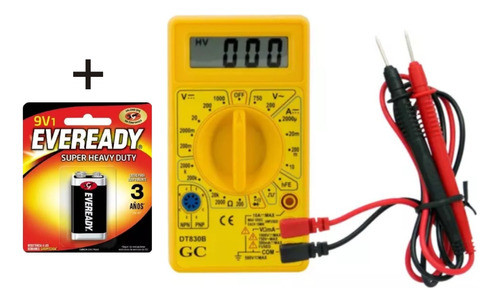 Tester Digital Profesional Incluye Bateria + Puntas + Buzzer 0