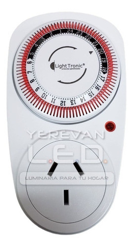 Timer Analógico Programable 24hs Enchufable 2000w Indoor 0