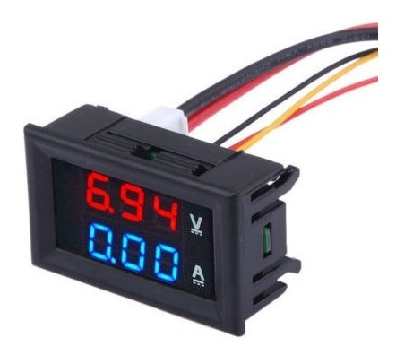 Dc 0-100v 10a Voltaje Amperios Voltios Medidor Panel Doble V 0