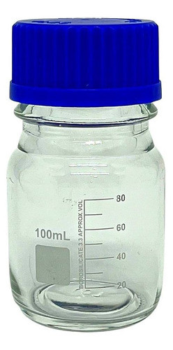 Frasco Reagente Autoclavavel Boro 3.3 100ml C/ Tampa Rosca 0