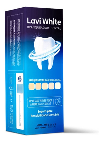 Branqueador Clareador Dental Lavi White Gel + Moldeira 0