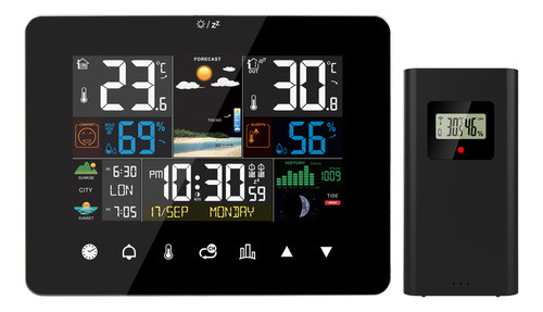 Relógio De Alarme Multifuncional Lepmerk Touch Hygrometer 0