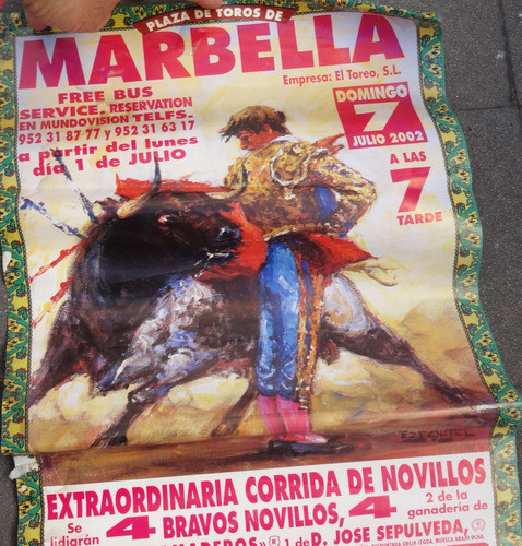 Poster Corrida Toro Antigua Afiche Torero Tauromaquia España 0