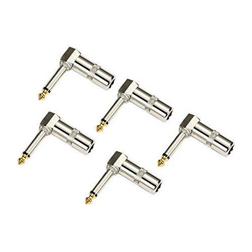 Audio 1/4  Conector De Ángulo Recto De 90 Grados, Conector D 0