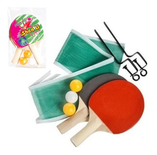 Jogo Completo Tenis De Mesa Ping Pong Raquete Bolinha Rede 0