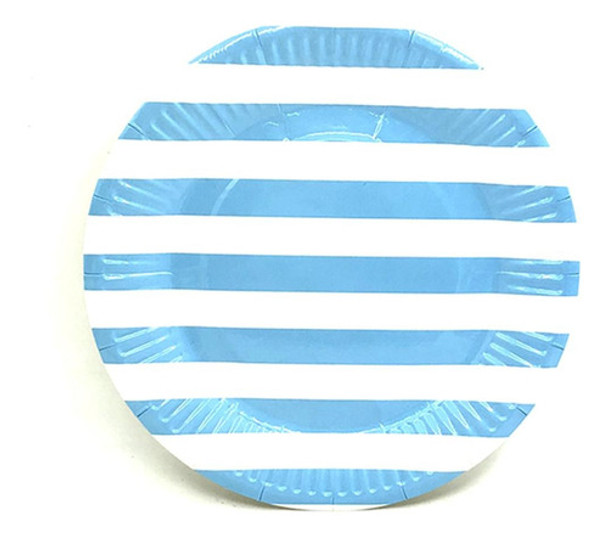 Platos Descartables Rayitas 18cm 0