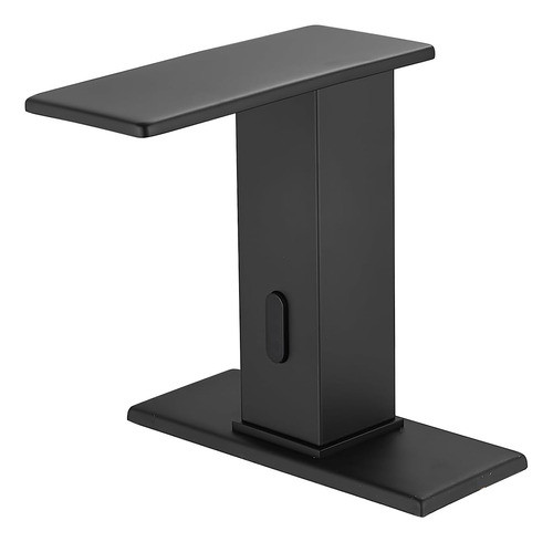 Grifo De Baño Automático Tacto Negro Con Mezclador De Temper 0