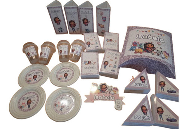 Gabby Dollhouse Cumpleaños Impreso Y Cortado 0