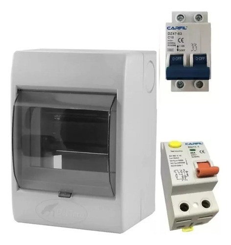 Tablero Exterior Para 4 Módulos / 2 Llaves Térmicas - Lnf 0