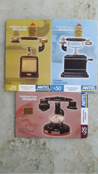 3 Tarjetas Telefonicas,de Telefonos Historia 0