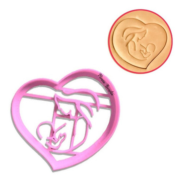 Mama Y Bebe Molde Cortante Masa Galleta Cookie Fondant Leche 0