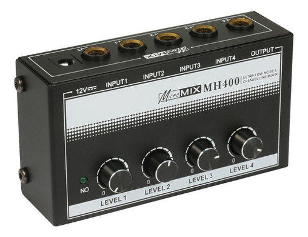 Mh400 Misturador De Linha De 4 Canais Ultra Baixo Ruído Mini 0