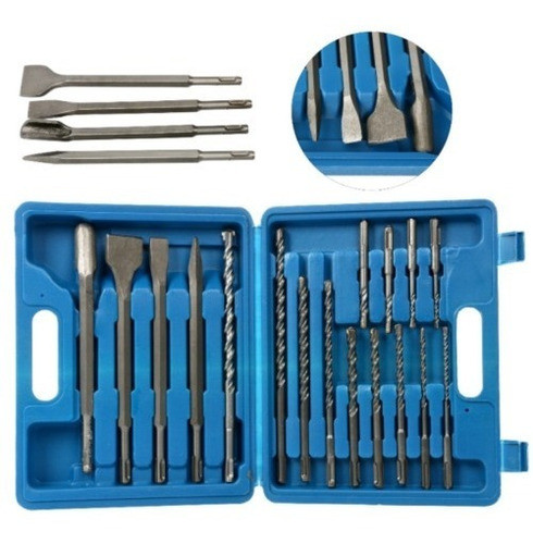 17pcs Brocas Y Cincel Sds Plus Brocas Martillo Perforador Si 0