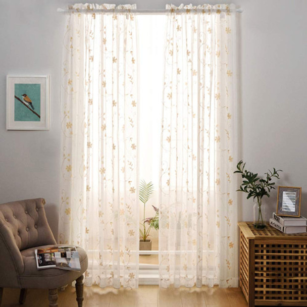 Mystic-home Cortinas Transparentes Blancas De 63 Pulgadas De 0