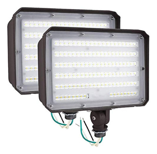 2 Paquetes Dusk To Dawn Outdoor 100w Luz De Inundación Led C 0