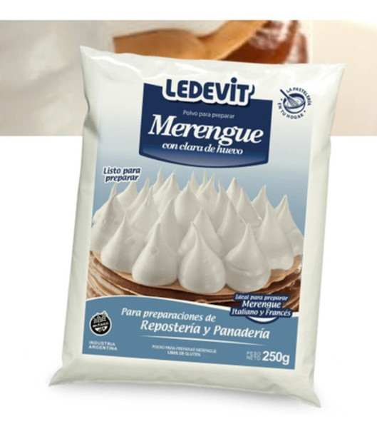 Merengue En Polvo Ledevit 250 Gr. Listo Para Preparar 0
