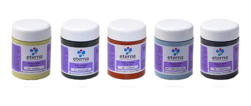 Combo X5 Pinturas Mate A La Tiza Chalk Paint 100ml Eterna 0