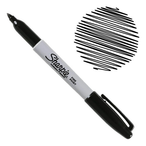 Sharpie Marcador Fino Negro X Unidad 2102504 0