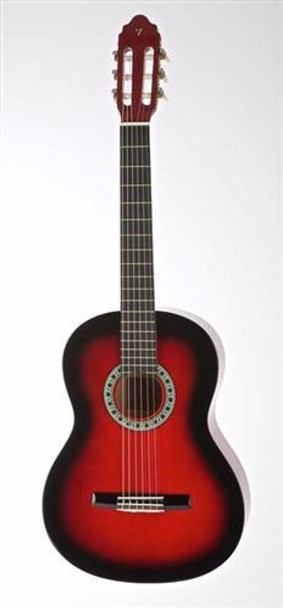 Guitarra Clásica Valencia Vc102rds 1/2 Mediana Color Rojo 0