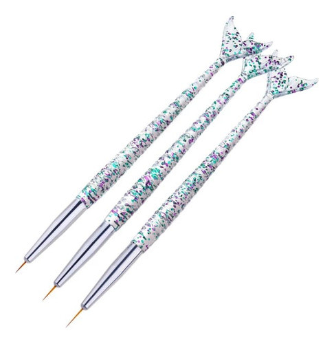 Pincel Liner Para Uñas Forma Sirena 0