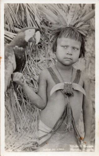Indios Del Chaco - Tarjeta Postal - Gastón Bourquín. 0