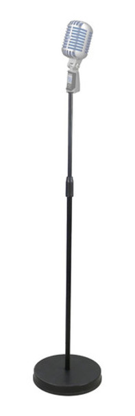 Suporte/pedestal Reto C/base Redonda P/microfone Condensador 0