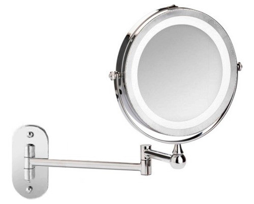 Espejo Pared Brazo Extensible Con Luz Aumento X7 Wl370 0