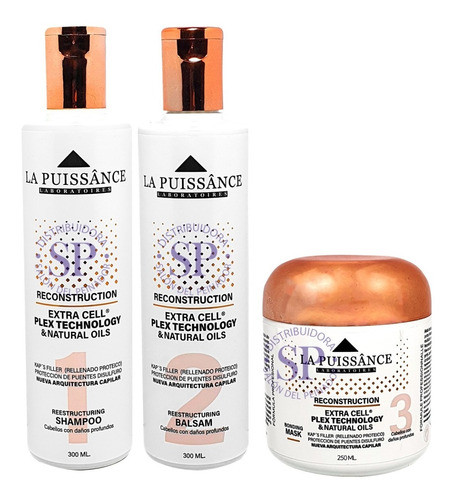 La Puissânce Kit Extra Cell Plex Shampoo + Bálsamo + Máscara 0