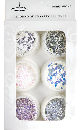 Decoración Glitter Confeti Surtidos X6 Paris Night 0