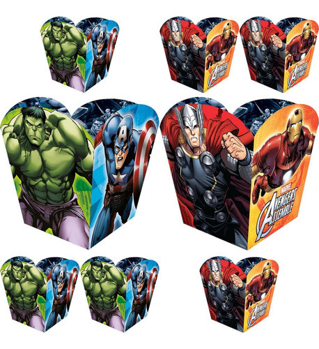 8 Unidades - Cachepot - Festa Os Vingadores - Avengers 0