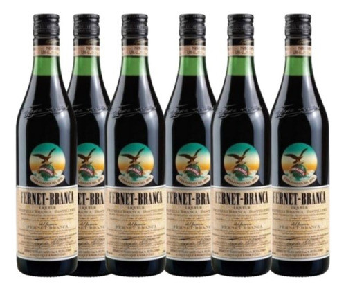 Fernet Branca Aperitivo Vermuth Botella 450 Ml X6 Unidades 0