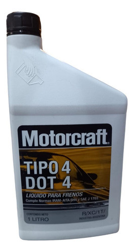 Liquido De Frenos Tipo Dot 4 Motorcraft 1l 0