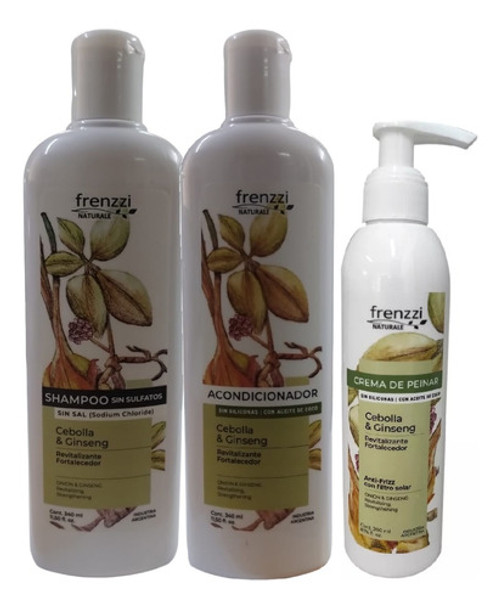 Shampoo Y Acondicionador+ Crema Sin Sulfatos Cebolla Frenzzi 0