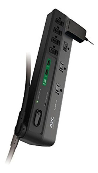Apc 8-oultet Surge Protector 2630 Joules Con Puertos De Carg 0 Apc 8-oultet Surge Protector 2630 Joules Con Puertos De Carg 0